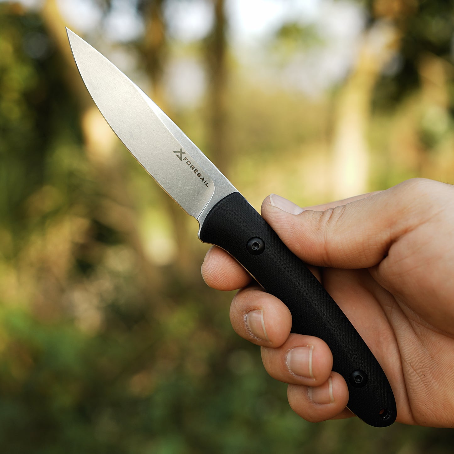 FORESAIL Small Fixed Blade Knife,3.27inch DC53 Steel Blade and G10 Handle,with Kydex Sheath,Fixed EDC Tactical Knife for Men Women,Outdoor Hiking Camping Knives