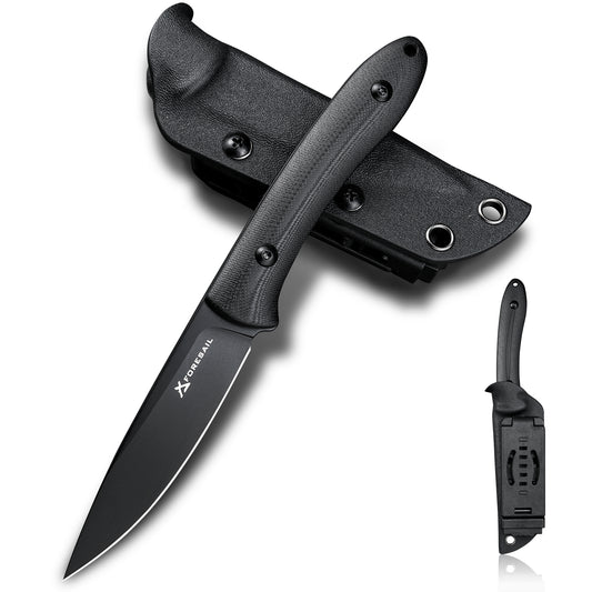 FORESAIL Small Fixed Blade Knife,3.27 inch DC53 Steel Blade and G10 Handle,with Kydex Sheath,Fixed EDC Tactical Knife for Men Women,Outdoor Hiking Camping Knives