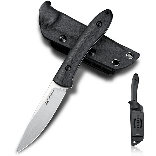 FORESAIL Small Fixed Blade Knife,3.27inch DC53 Steel Blade and G10 Handle,with Kydex Sheath,Fixed EDC Tactical Knife for Men Women,Outdoor Hiking Camping Knives