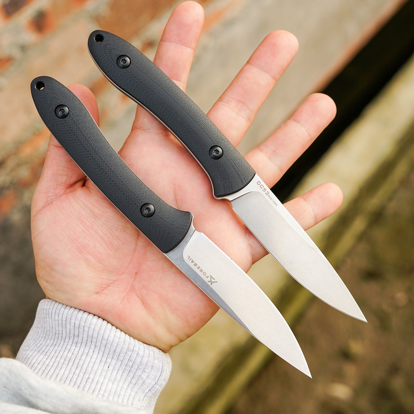 FORESAIL Small Fixed Blade Knife,3.27inch DC53 Steel Blade and G10 Handle,with Kydex Sheath,Fixed EDC Tactical Knife for Men Women,Outdoor Hiking Camping Knives