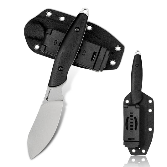 FORESAIL Fixed Blade Knife,DC53 Steel Blade and G10 Handle,with Kydex Sheath,Fixed Blade EDC Tactical Knife for Men Women, Outdoor Hunting Hiking Survival Camping Knives.