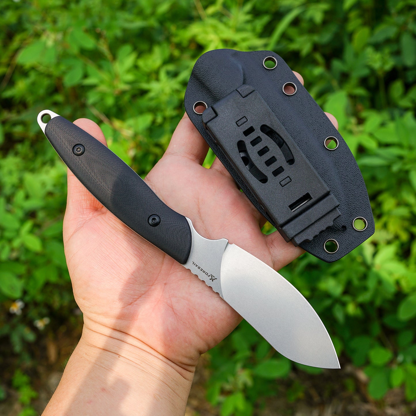 FORESAIL Fixed Blade Knife,DC53 Steel Blade and G10 Handle,with Kydex Sheath,Fixed Blade EDC Tactical Knife for Men Women, Outdoor Hunting Hiking Survival Camping Knives.