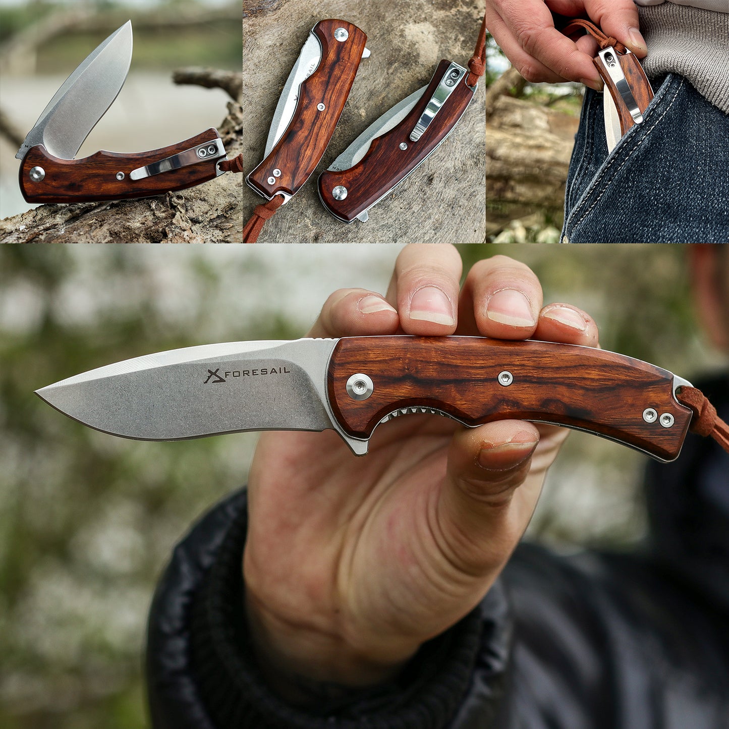 FORESAIL M390 Steel Flipper Pocket Knife