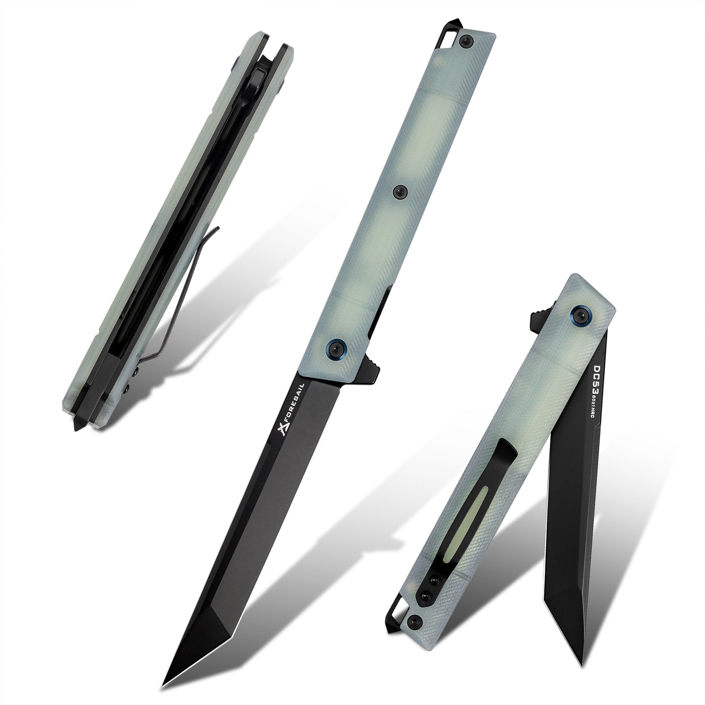 FORESAIL  Flipper folding Pocket Knife With G10 Handle