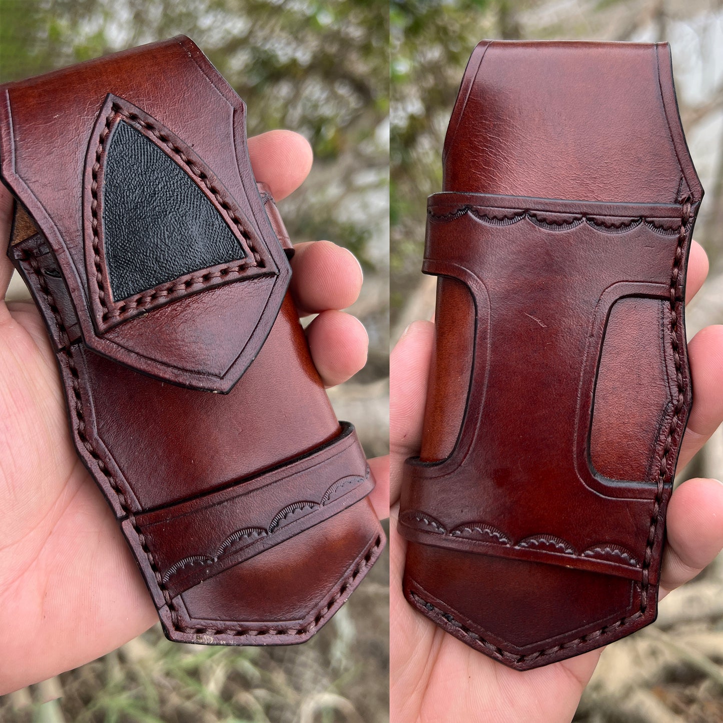 handmade Japan Damascus steel pocket knife,3.1" VG10 blade men and women Folding knife,With holster,Lining lock,resin and Maple handle,Suitable for EDC outdoor camping