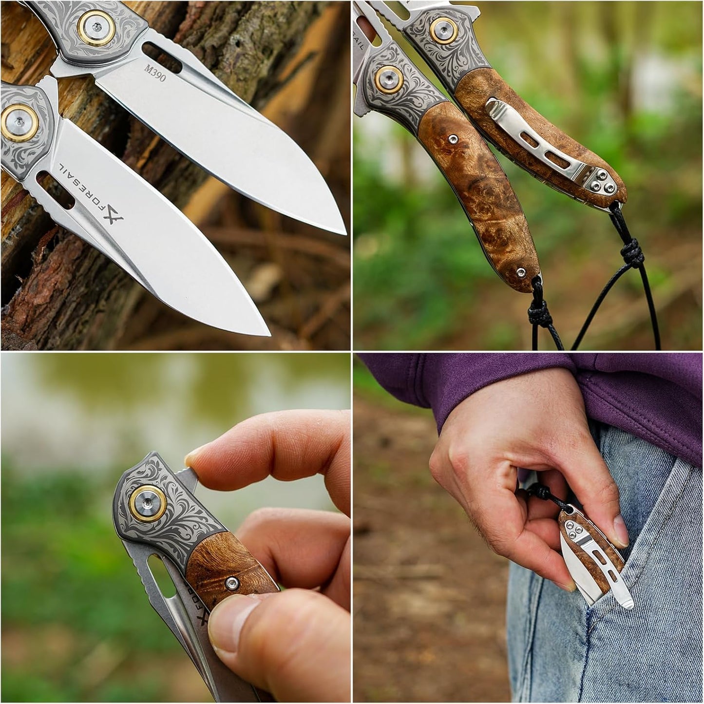 FORESAIL new M390 Steel Flipper Pocket Knife