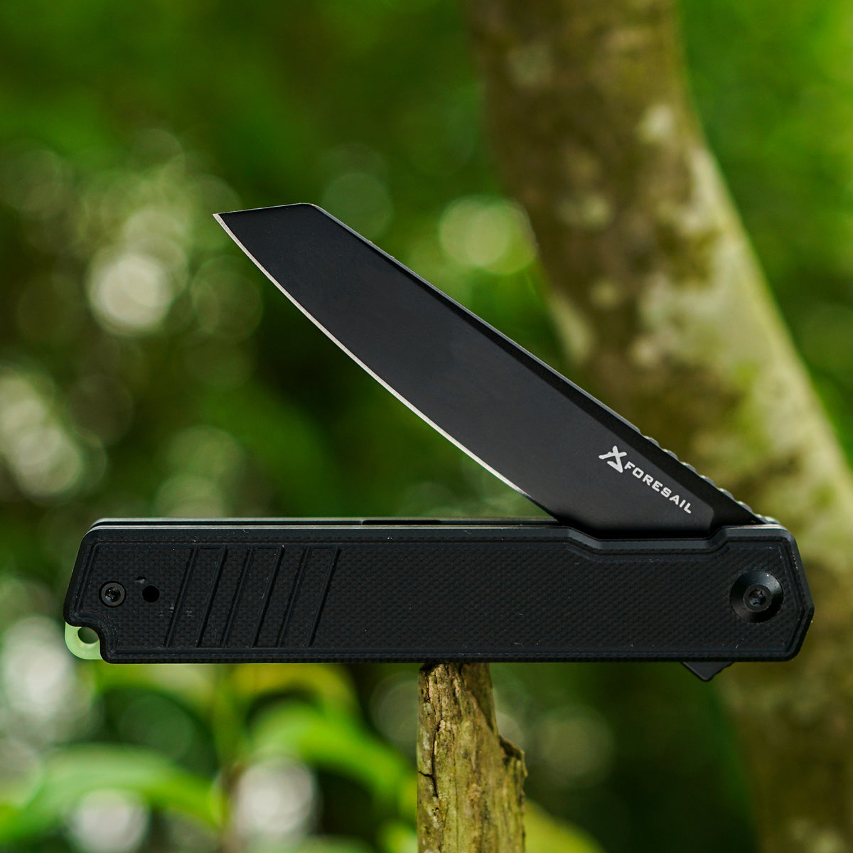 FORESAIL  EDC Folding Pocket Knife,3.54IN DC53 Steel Blade,4.5IN G10 Handle with Glow-in-the-Dark Backspacer, Ball Bearing Pivot EDC Utility Knife with Reversible Clip for Daily Camping Outdoor Use