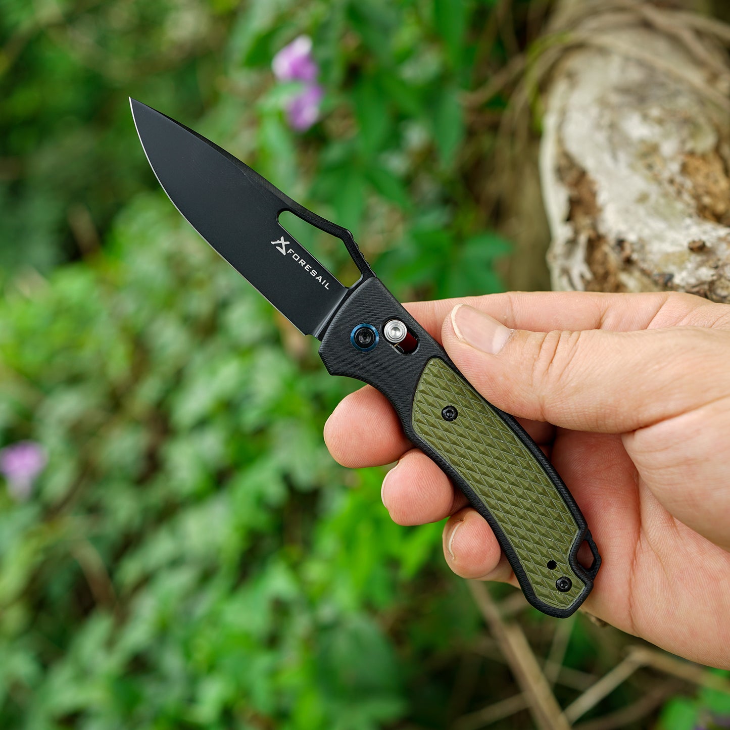 Pocket Folding Knife, 2.83in D2 Steel Blade and G10 Handle, Axis Lock,EDC Knife for Camping Hiking Daily Use.