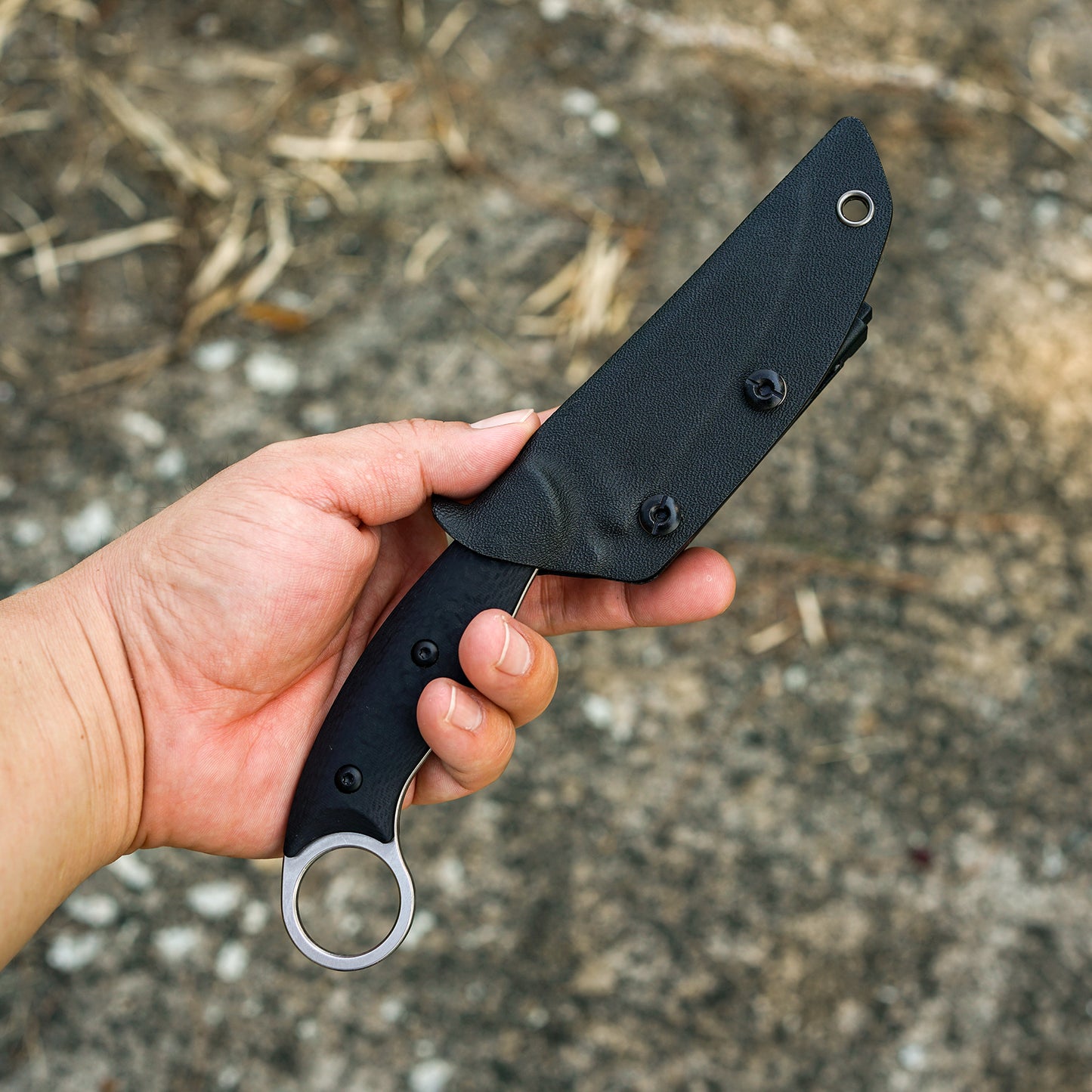 FORESAIL Fixed Blade Knife,With 3.46in AUS-10 Steel Blade.new material handle made by fusing G10 and carbon fiber,with Kydex Sheath,Fixed Blade EDC Knife,Outdoor Hiking Camping Knives