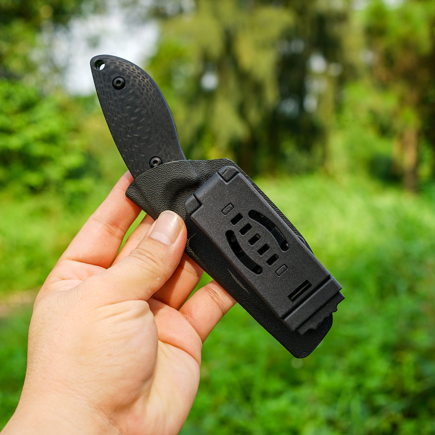 FORESAIL Small Fixed Blade Knife,With AUS-10 Steel Blade. new material handle made by fusing G10 and carbon fiber,with Kydex Sheath,Fixed Blade EDC Knife for Men Women, Outdoor Hunting Hiking Camping Knives