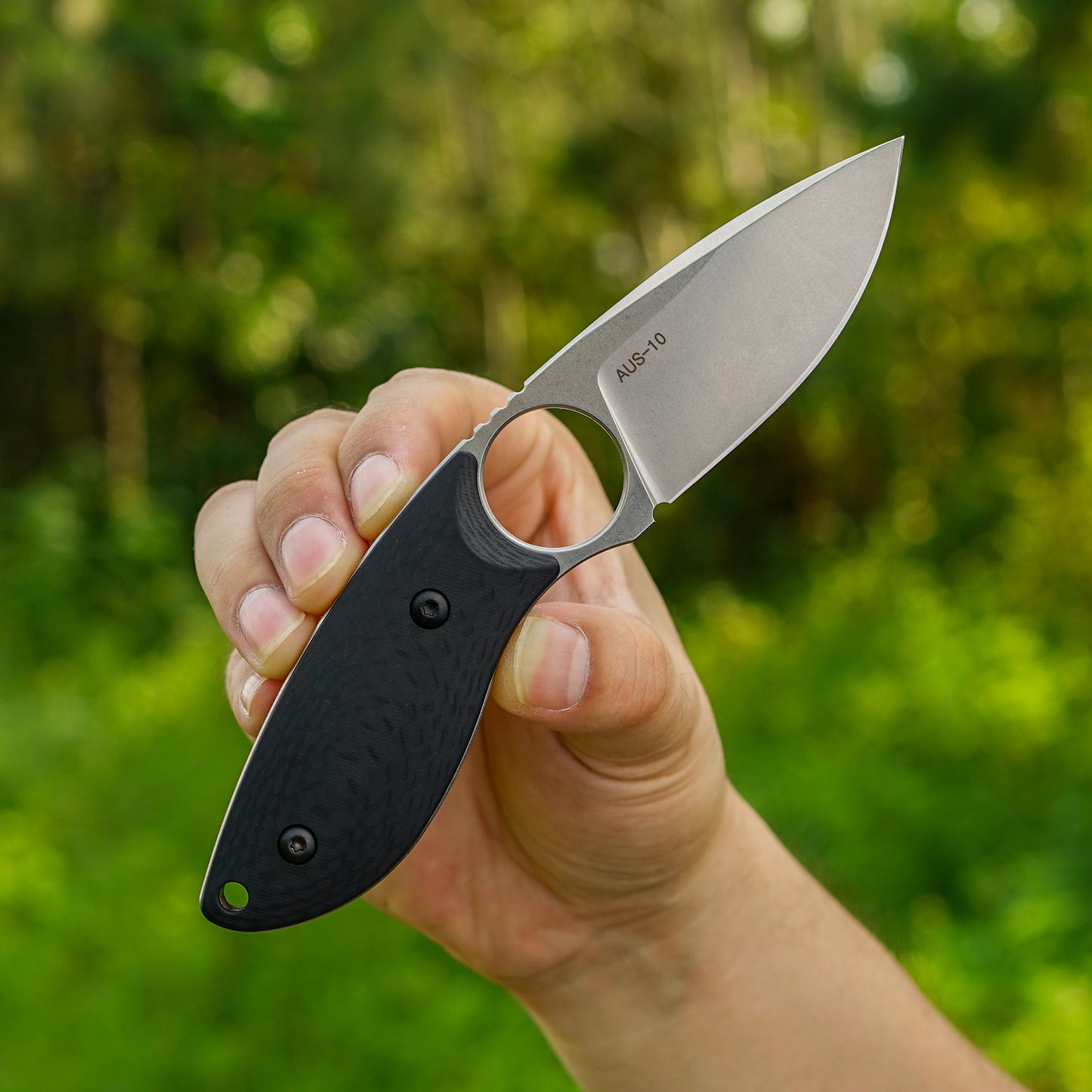 FORESAIL 6.77in Small Fixed Blade Knife,With 2.76in AUS-10 Steel Blade. new material handle made by fusing G10 and carbon fiber,with Kydex Sheath,Fixed Blade EDC Knife for Men Women, Outdoor Hunting Hiking Survival Camping Knives.