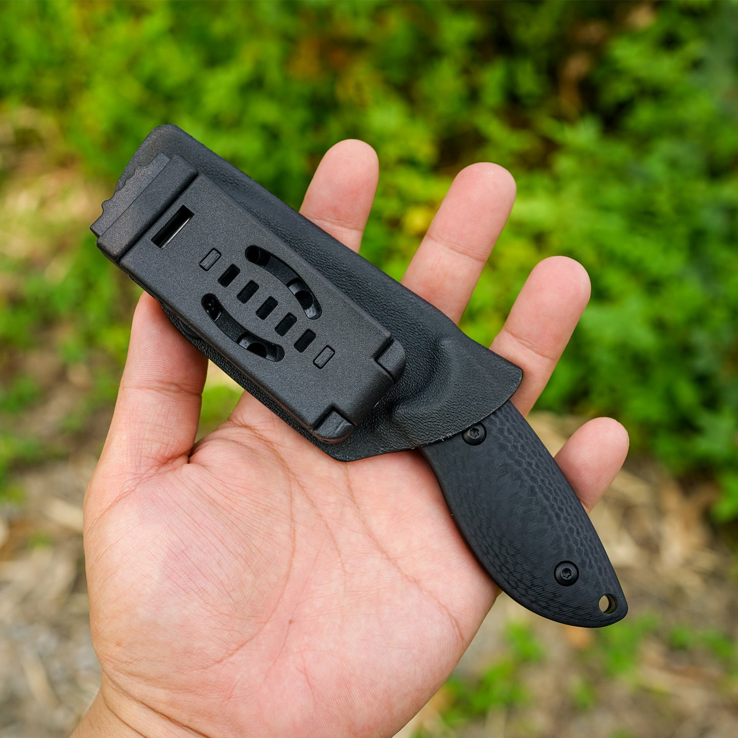 FORESAIL 6.77in Small Fixed Blade Knife,With 2.76in AUS-10 Steel Blade. new material handle made by fusing G10 and carbon fiber,with Kydex Sheath,Fixed Blade EDC Knife for Men Women, Outdoor Hunting Hiking Survival Camping Knives.